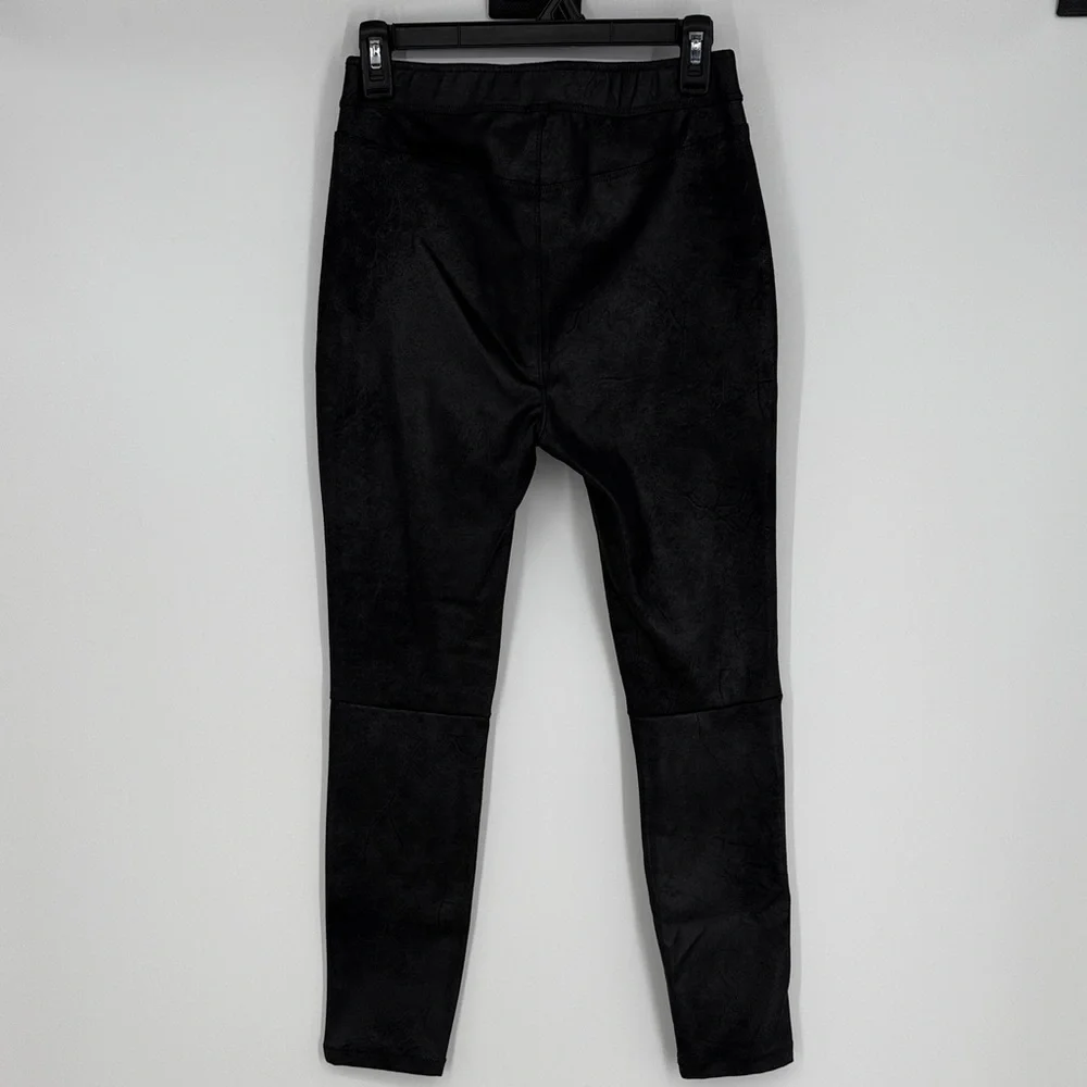 Free People Midnight vegan suede skinny leggings in black size 6